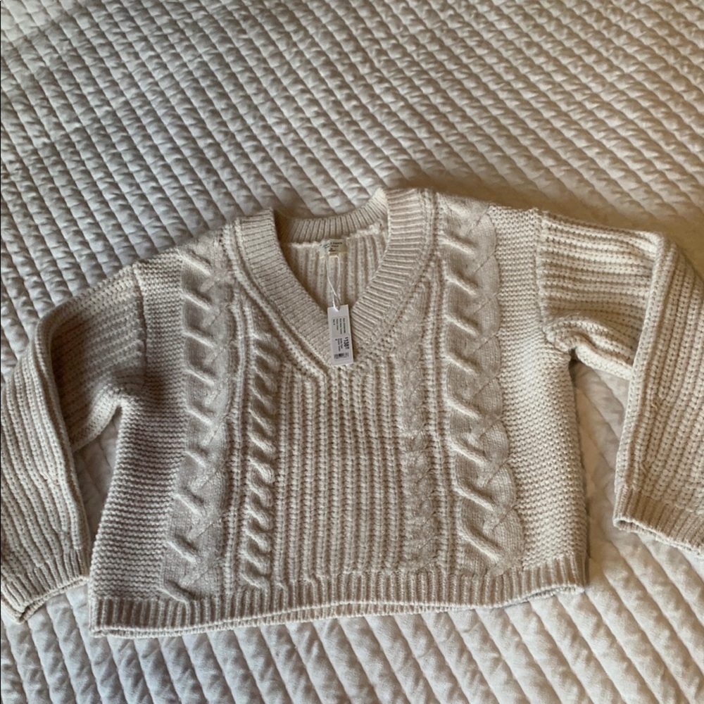 Cream Cable Knit Sweater From a boutique